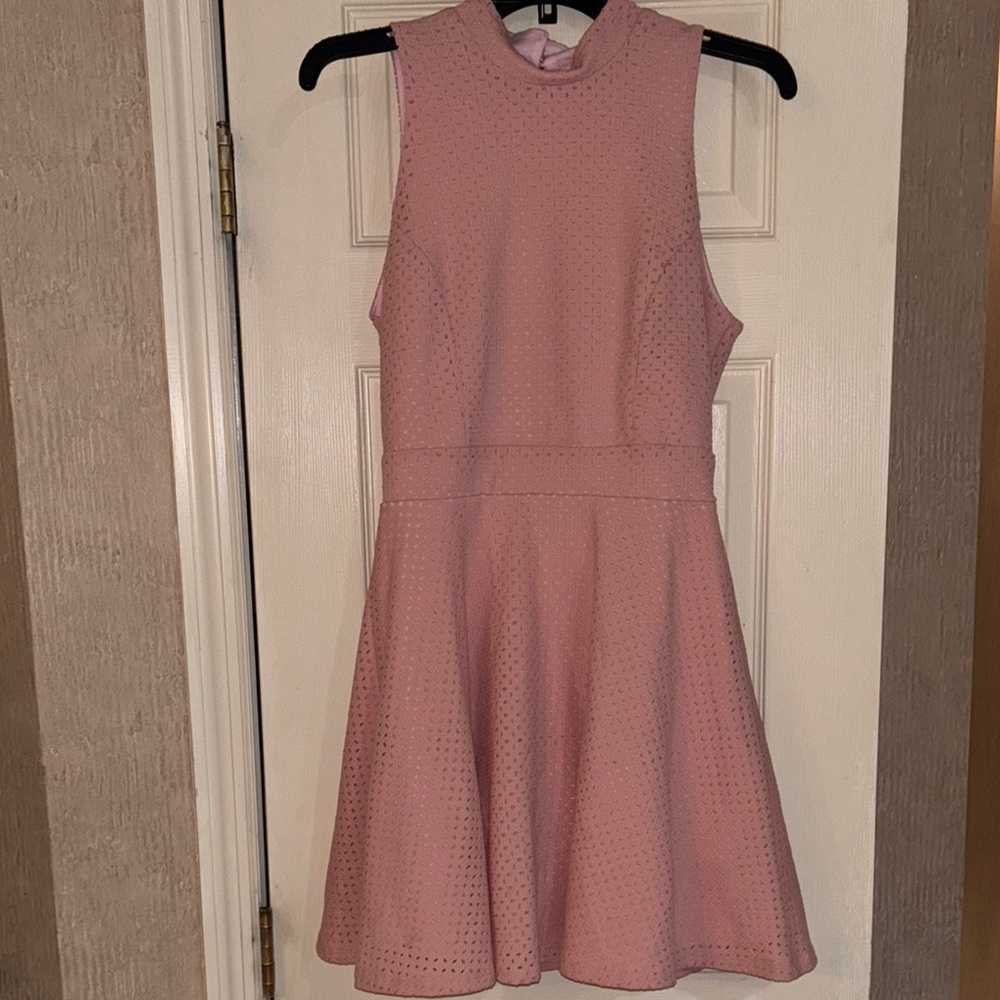Emerald Sundae Pink Halter A-Line Mini Dress